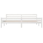 vidaXL Cadre de lit sans matelas blanc bois massif 200x200 cm