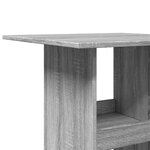 vidaXL Table de bar avec rangement sonoma gris bois d'ingénierie