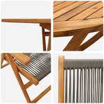 vidaXL Ensemble de salle à manger pour jardin 7 Pièces Gris