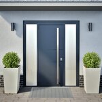 vidaXL Jardinières 2 Pièces blanc 45x45x75 cm acier