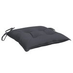 vidaXL Coussins de chaise lot de 2 anthracite 50x50x7 cm tissu oxford