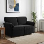 vidaXL Sofa 2 places Noir 158 x 83 x 95 cm Velours