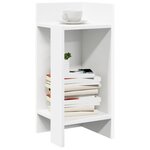 vidaXL Tables d'appoint 2 Pièces avec étagère blanc 25 5x27x60 cm