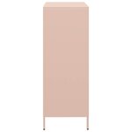 vidaXL Buffet haut rose 68x39x103 5 cm acier