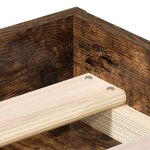 vidaXL Cadre de lit sans matelas chêne fumé 200x200 cm