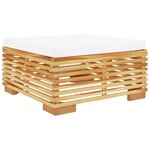 vidaXL Salon de jardin 5 Pièces avec coussins Bois de teck solide