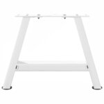 vidaXL Pieds de table basse en forme de A  2 pièces  blanc  50 x (30-31) cm  acier