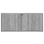 vidaXL Meuble TV mural avec lumières LED sonoma gris 80x31x35 cm