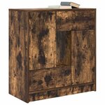 vidaXL Buffet avec tiroirs et portes chêne fumé 70 5x34x74 5 cm