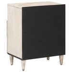 vidaXL Armoire de lit Blanc 50 x 33 x 60 cm Bois de mangue massif