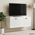 vidaXL Meuble TV mural Blanc 78 5 x 31 x 30 cm Bois d'ingénierie