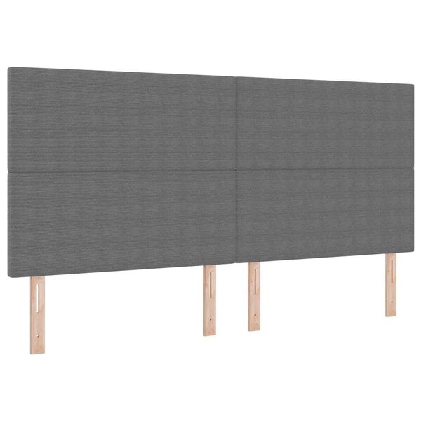 vidaXL Tête de lit avec tête de lit Gris clair 200 cm Cuir synthétique