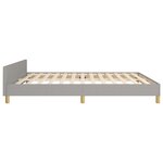 vidaXL Cadre de lit sans matelas gris clair tissu