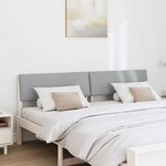 vidaXL Tête de lit capitonnée Gris clair 180 cm Pin massif