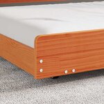 vidaXL Cadre de lit Marron 100 x 200 cm Bois de pin massif