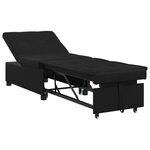 vidaXL Canapé-lit 3-en-1 en tissu noir