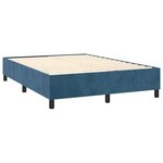 vidaXL Sommier à lattes de lit matelas et LED Bleu foncé 140x190 cm