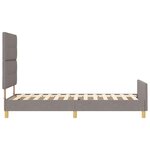 vidaXL Cadre de lit avec tête de lit Taupe 100 x 200 cm tissu