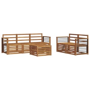 vidaXL Ensemble de canapés d'extérieur 6 pc Naturel