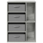 vidaXL Buffet Gris béton 60 x 33 5 x 84 cm