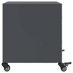 vidaXL Tables de chevet 2 Pièces anthracite 36x39x43 5 cm acier