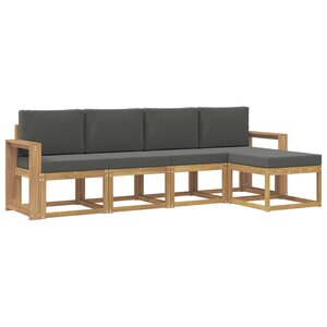 vidaXL Ensemble de canapés d'extérieur 5 pc Blanc et anthracite