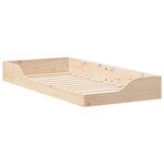 vidaXL Cadre de lit surélevé Marron 80 x 200 cm Bois massif en pin