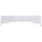 vidaXL Paravent 6 panneaux Tissu 800 x 160 cm Blanc sable
