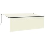 vidaXL Auvent Rétractable Crème 400 x 200 cm Polyester et Aluminium