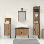 vidaXL Ensemble de meubles de salle de bain 4 pièces en chêne artisan  bois d'ingénierie