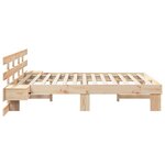 vidaXL Cadre de lit avec tiroir Marron 160 x 200 cm Bois massif en pin