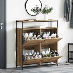 vidaXL Armoire à Chaussures chêne artisanal 100 x 34 x 112 cm