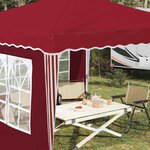 vidaXL Tente de fête pop-up 288 x 288 x 245 cm Bordeaux Tissu Oxford