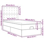 VidaXL Lit ottoman avec matelas blanc 90x200 cm similicuir