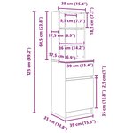 vidaXL Table de chevet chêne marron 39x35x125 cm bois d'ingénierie