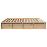 vidaXL Cadre de lit avec stockage Marron 200 x 200 cm Bois de pin
