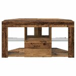 vidaXL Meuble TV LED d'Angle Bois Ancien 107 x 40 x 50 cm