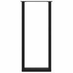 vidaXL Pieds de table de bar en U  2 pièces  noir  50 x (110-111) cm  acier