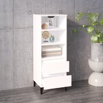 vidaXL Buffet haut Blanc 40x36x110 cm Bois d'ingénierie