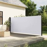 vidaXL Auvent latéral rétractable blanc 160x600 cm