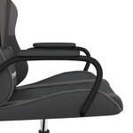 vidaXL Chaise de jeu Noir et gris Similicuir