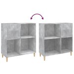 vidaXL Armoire à disques gris béton 84 5x38x89 cm bois d'ingénierie