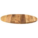 vidaXL Dessus de table Ø 80x2 5 cm rond bois massif de manguier brut