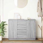 vidaXL Buffet avec tiroirs sonoma gris 100 5x35x76cm bois d'ingénierie