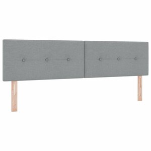 vidaXL Tête de lit LED avec bandes LED Gris clair 180 cm tissu
