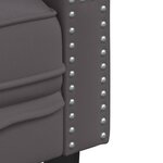 vidaXL Fauteuil Chesterfield gris similicuir