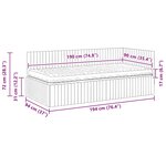 vidaXL Cadre de lit d'angle avec matelas 2 pc Jaune 90 x 190 cm