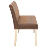 vidaXL Banc 139 5 cm Marron Similicuir daim