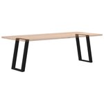 vidaXL Pieds de table à manger en U 2 pièces Noir 50 x (72-73) cm Acier