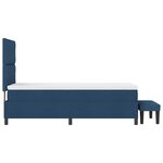 vidaXL Lit à ressorts avec matelas Bleu 100 x 200 cm tissu